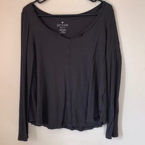 Cozy dark gray long sleeve